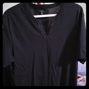 Large black V-neck Kenneth Cole shirt